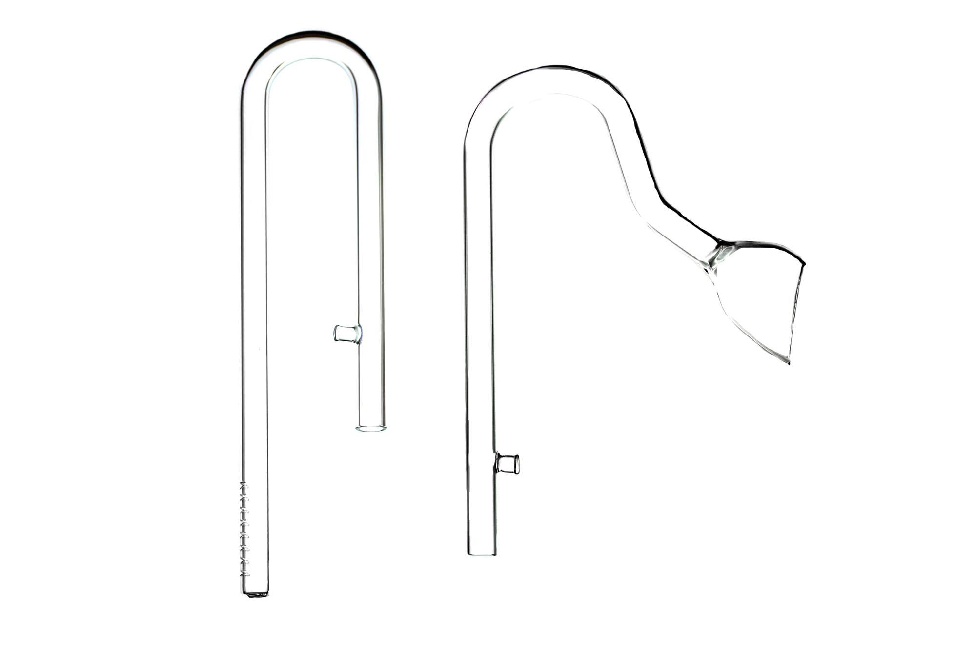 Glass Lily Pipe Set For Ø13mm (12/16mm) Tubing Downward Flow CO2