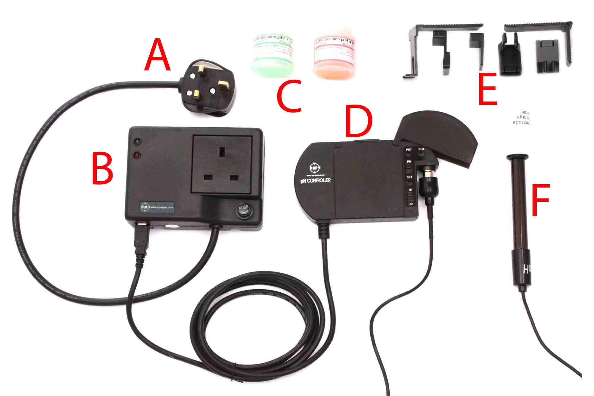 All components of the UP Precision pH Controller