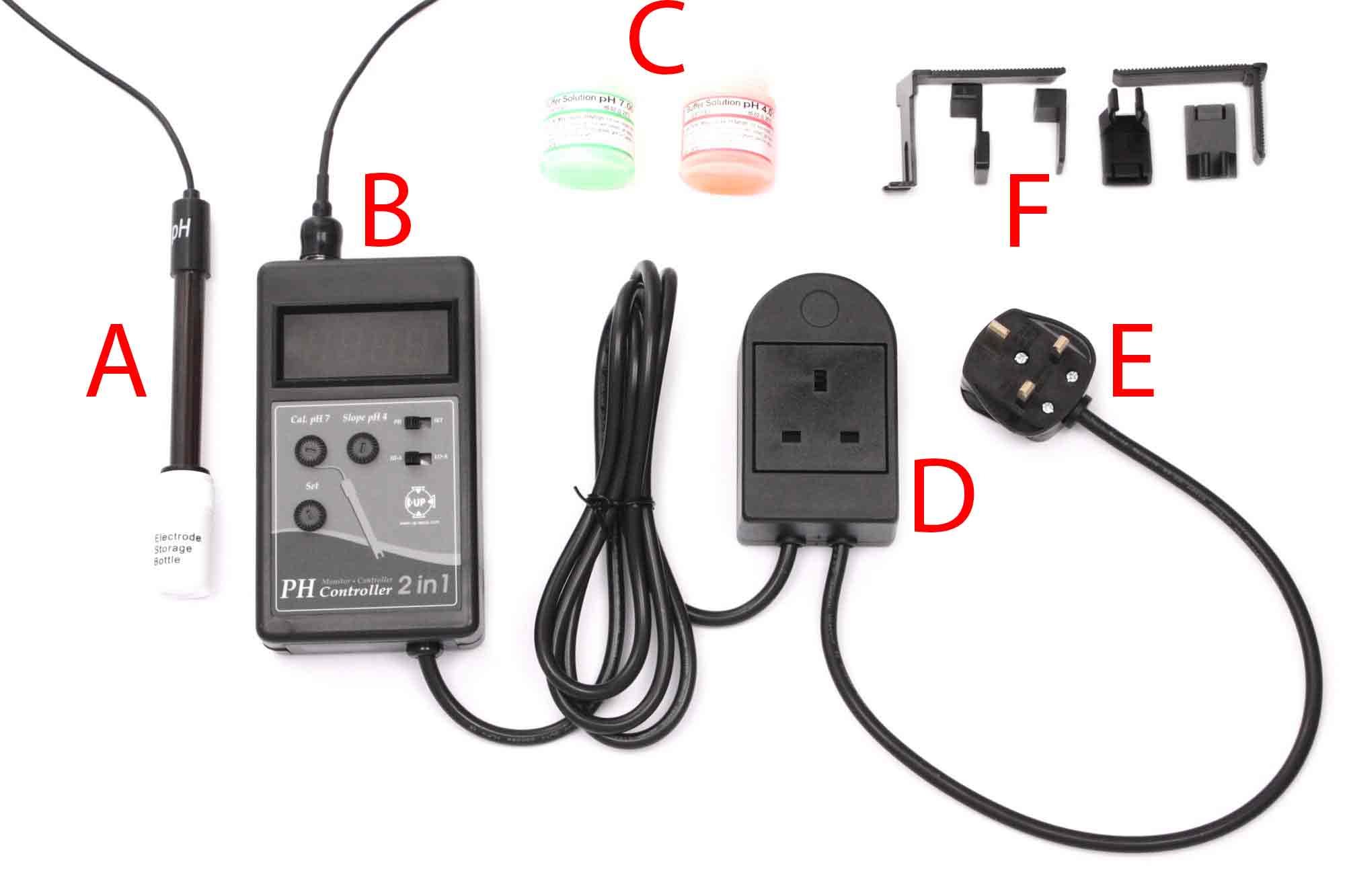 All parts of the UP pH Controller