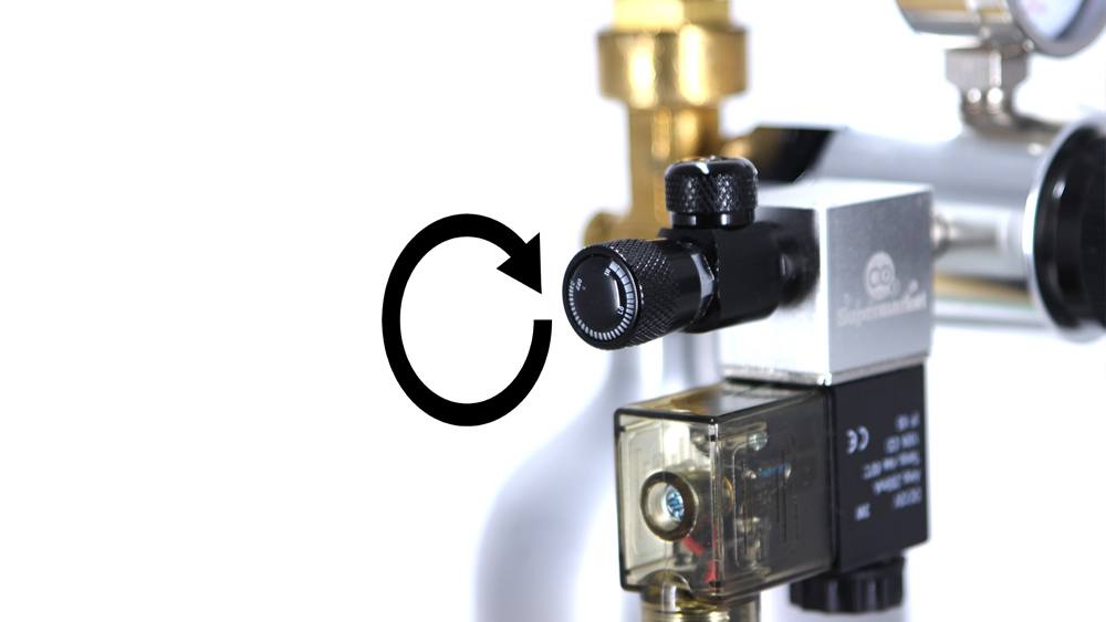 Open Pisco needle valve flow controller