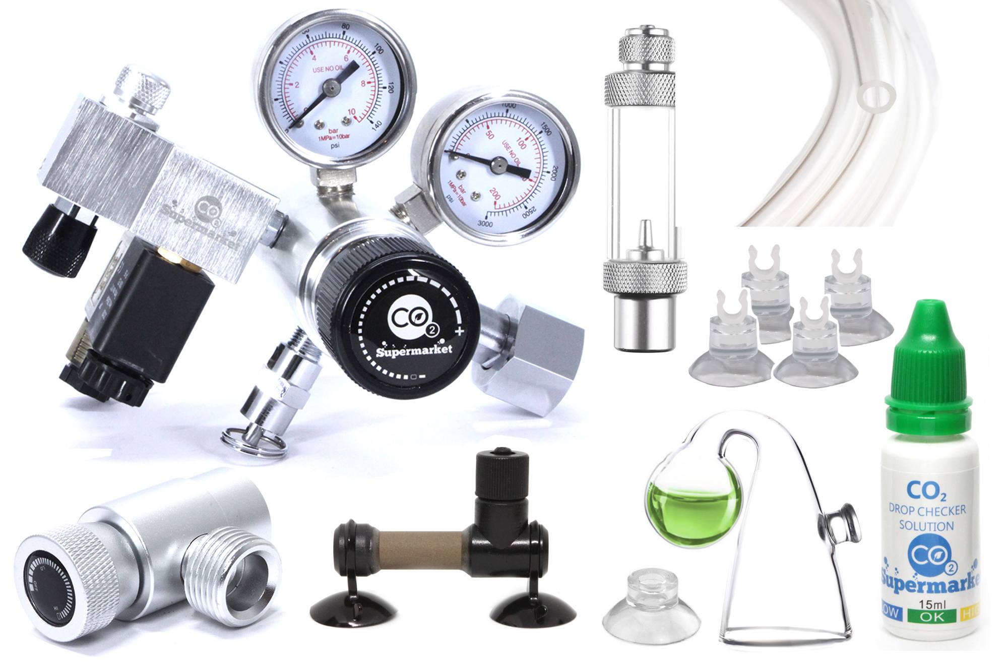 Ultimate Pro Dual Stage CO2 System For Planted Aquarium Tank 20L 500L CO2 Supermarket