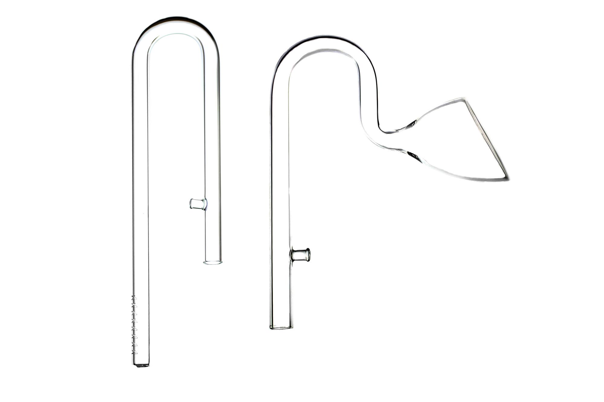 Glass Lily Pipe Set For Ø13mm (12/16mm) Tubing Horizontal Flow CO2 Supermarket