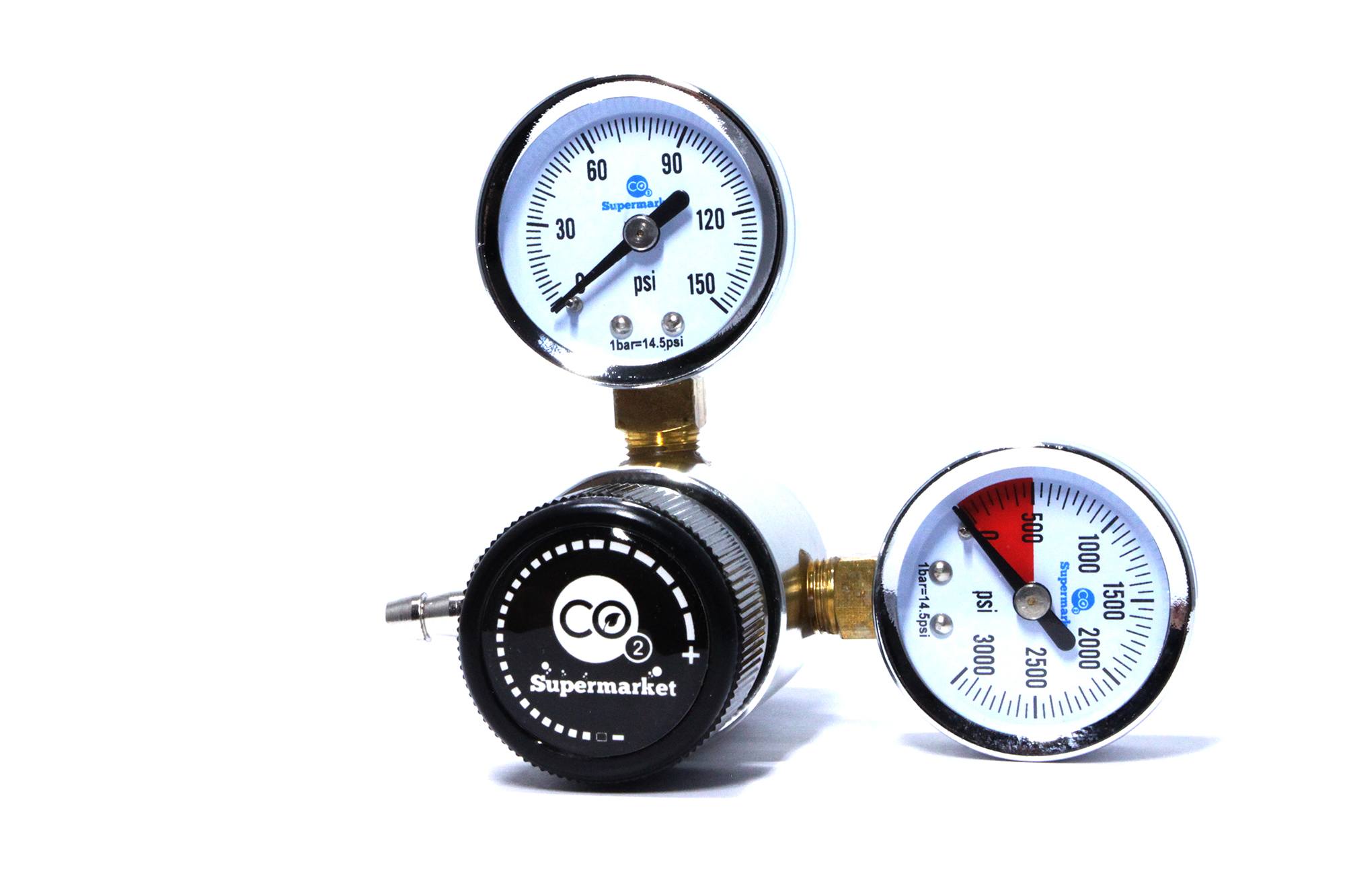 Homebrew Keg CO2 Regulator With Dual Gauges & Adjustable Output