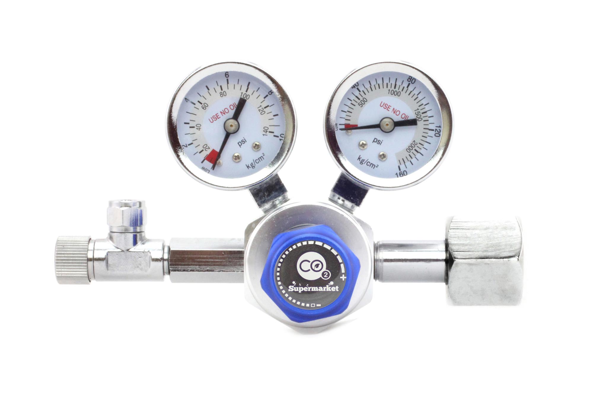 Dual Stage CO2 Regulator With Adjustable Pressure And Dual Gauges CO2