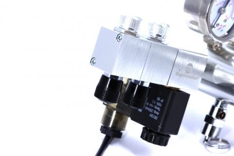 Output extension manifold connected to regulator