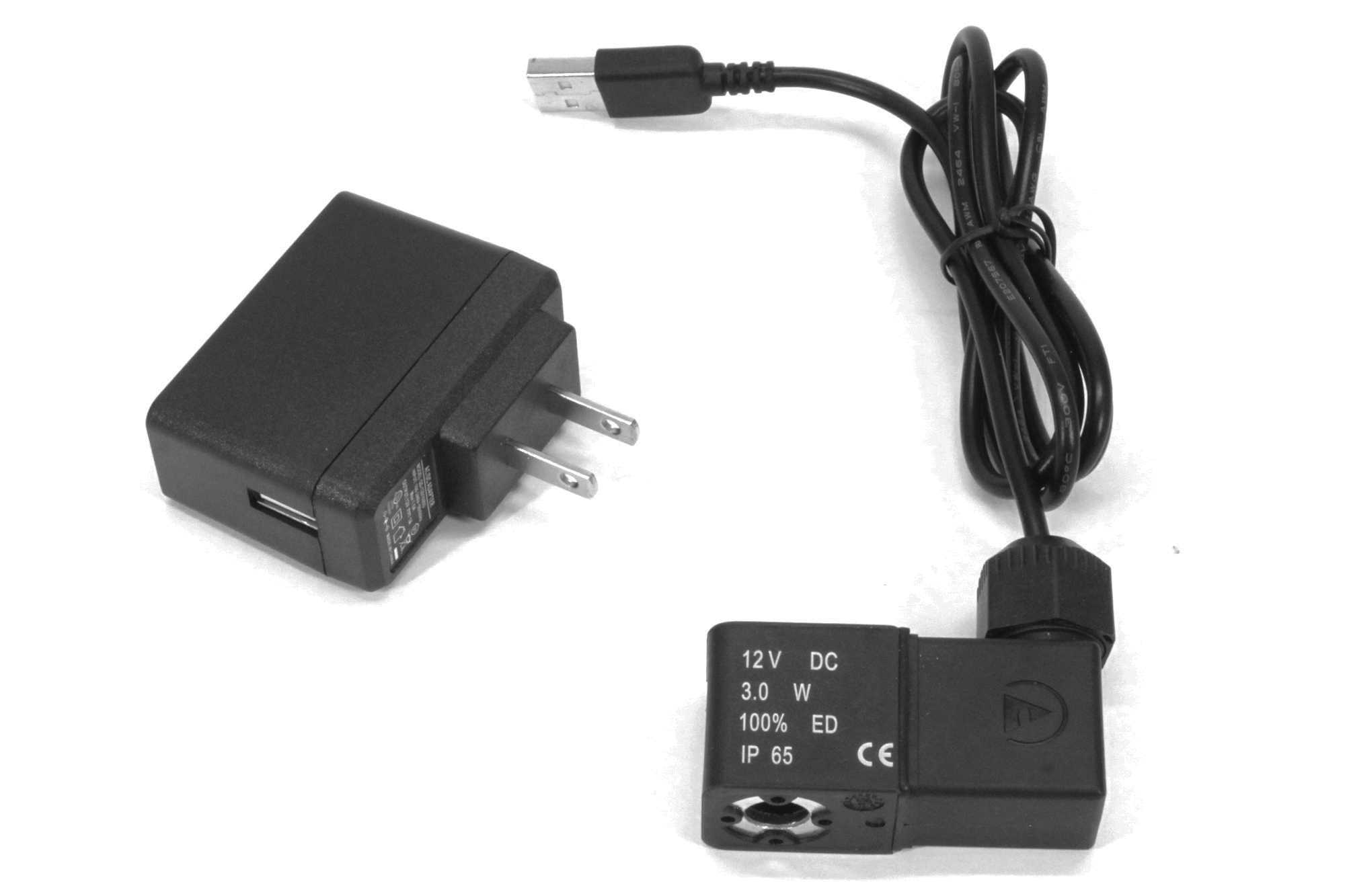 12v DC USB Solenoid coil and USA transformer