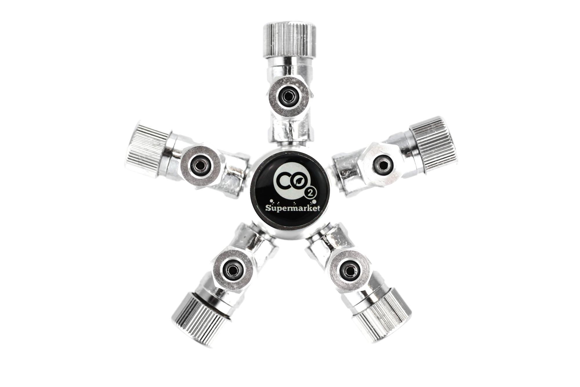 Aquarium 5 Way CO2 Splitter For Solenoid Or Regulator CO2 Supermarket
