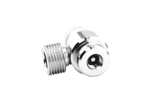 Photo of the female thread of the advanced disposable cylinder adapter
